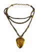 Chanel Silver & Goldtone Multi Chain Heart Pendant Necklace Sale