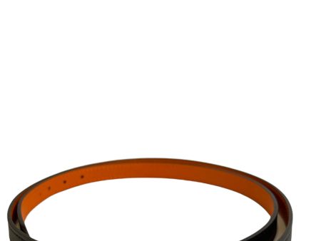 Hermès Reversible Black and Orange Leather Belt Online