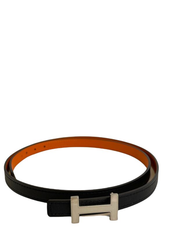 Hermès Reversible Black and Orange Leather Belt Online