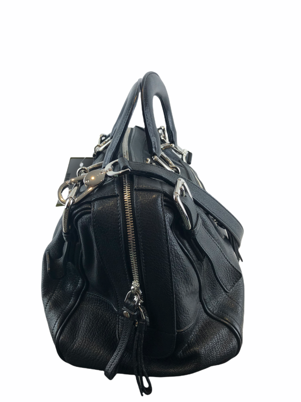 Dolce & Gabbana Black Leather Handbag W  Detachable Strap Online Hot Sale