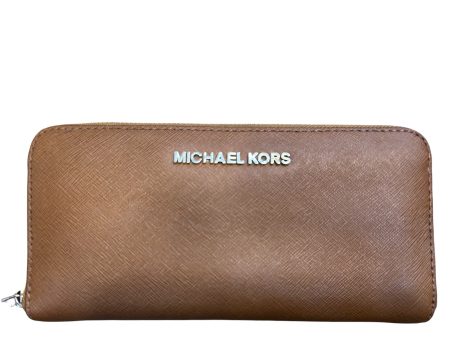 Michael Kors Tan Leather Wallet Online now