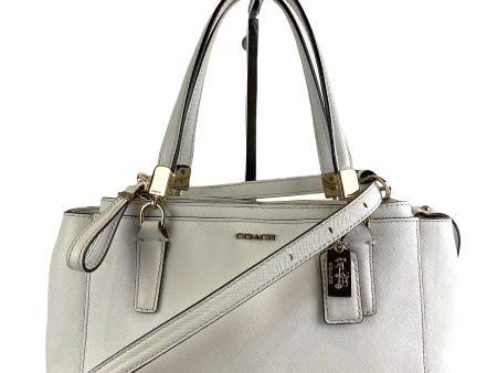 Coach White Leather Crossbody w  Detachable Strap Hot on Sale