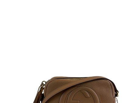 Gucci Beige Leather “Soho Disco” Crossbody Hot on Sale