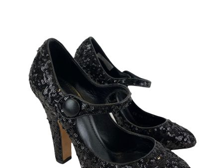 Dolce & Gabbana Black Sequin Heels - UK 6 Online