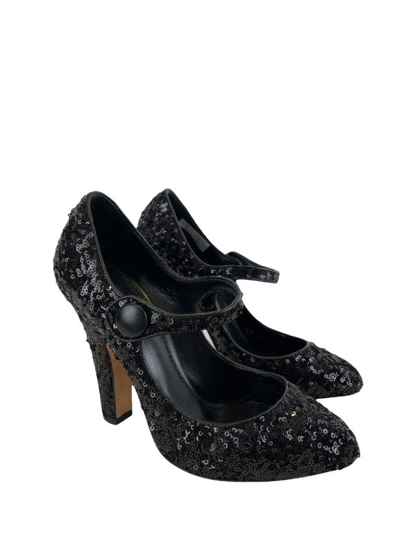 Dolce & Gabbana Black Sequin Heels - UK 6 Online