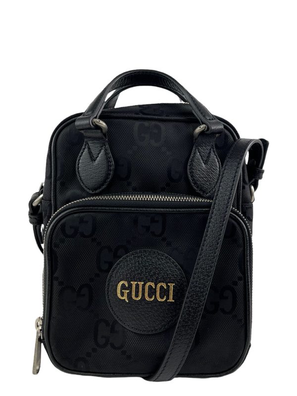 Gucci Black Monogram Canvas & Leather Double Top Handle Bag Online Sale