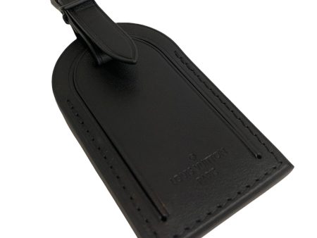 Louis Vuitton Black Leather Luggage Tag Supply