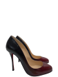 Christian Louboutin Black & Red Ombré Patent Stiletto Heel - UK 6 Fashion