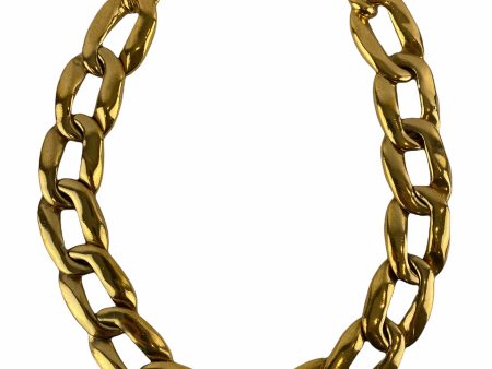 Yves Saint Laurent Vintage Gold Tone Large Chain Necklace For Discount