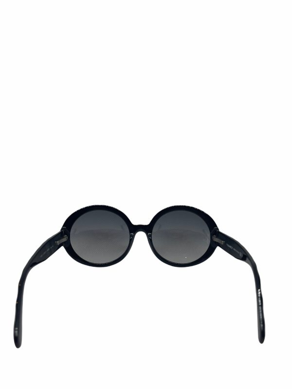 Chanel Black & Turquoise Oval Sunglasses Cheap