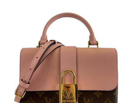 Louis Vuitton Pink Leather & Monogram Canvas “Locky BB” Crossbody For Cheap