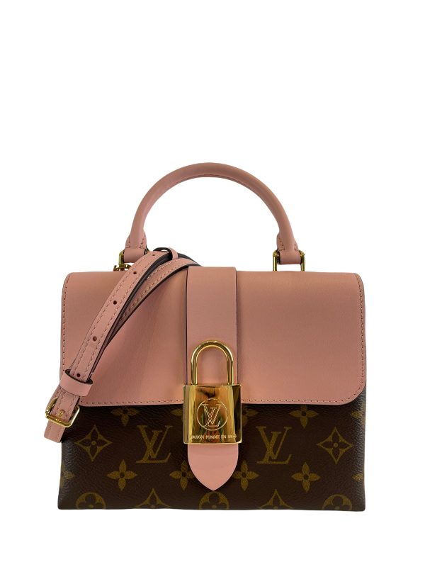 Louis Vuitton Pink Leather & Monogram Canvas “Locky BB” Crossbody For Cheap