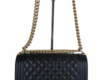 Chanel Black Caviar Leather  Boy Bag - As Seen on Instagram For Sale