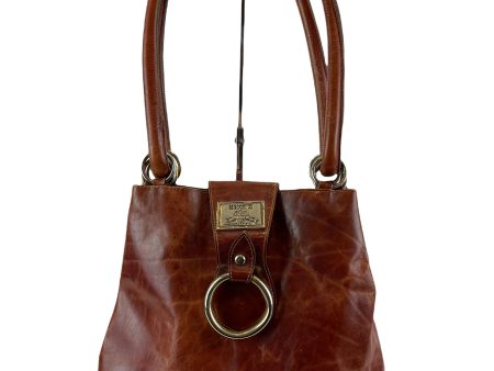 Moschino Tan Leather Vintage Tote Bag Discount