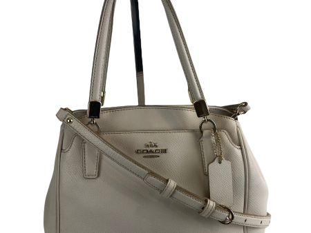 Coach White Leather Handbag w  Attachable Strap Cheap