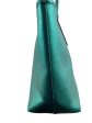 Coach Metallic Green Leather Tote Hot on Sale