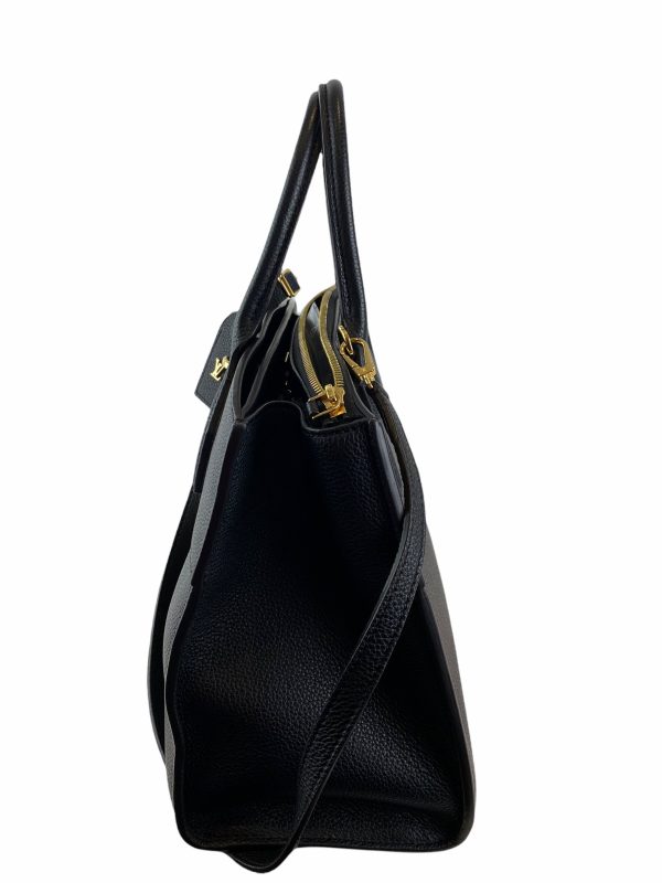 Louis Vuitton Black Leather ‘City Steamer’ Tote For Sale