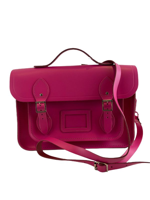 Cambridge Statchel Company Pink Leather Satchel Bag Online now