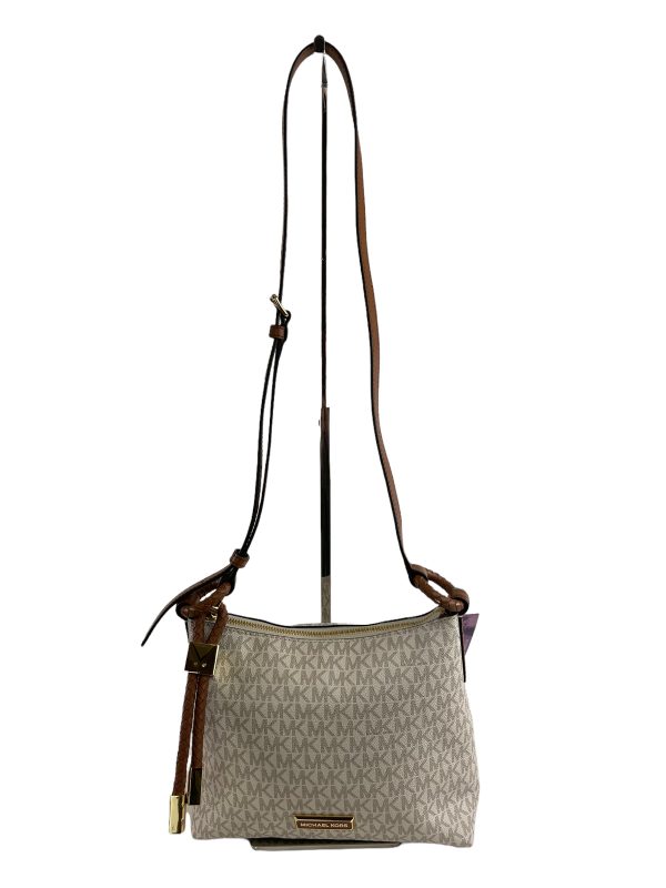 Michael Kors Cream Monogram Canvas Crossbody For Cheap