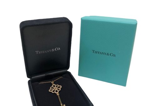 Tiffany & Co 18k Gold & Diamond Knot Key Necklace Fashion