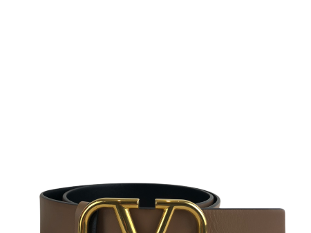 Valentino Nude Leather Belt - 33” waist Online Hot Sale