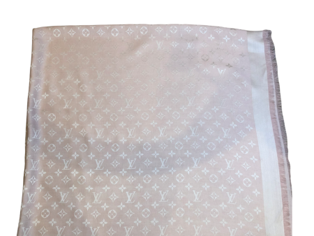 Louis Vuitton Pink Silk Monogram Scarf on Sale