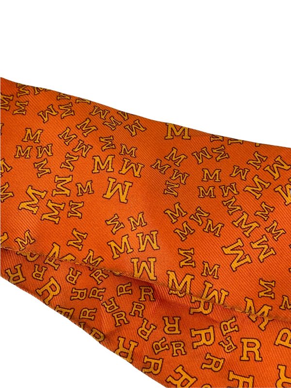 Hermès Orange Silk Printed  Twilly  Scarf. Sale