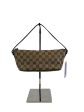 Gucci GG Monogram Canvas & Brown Leather Pochette For Discount