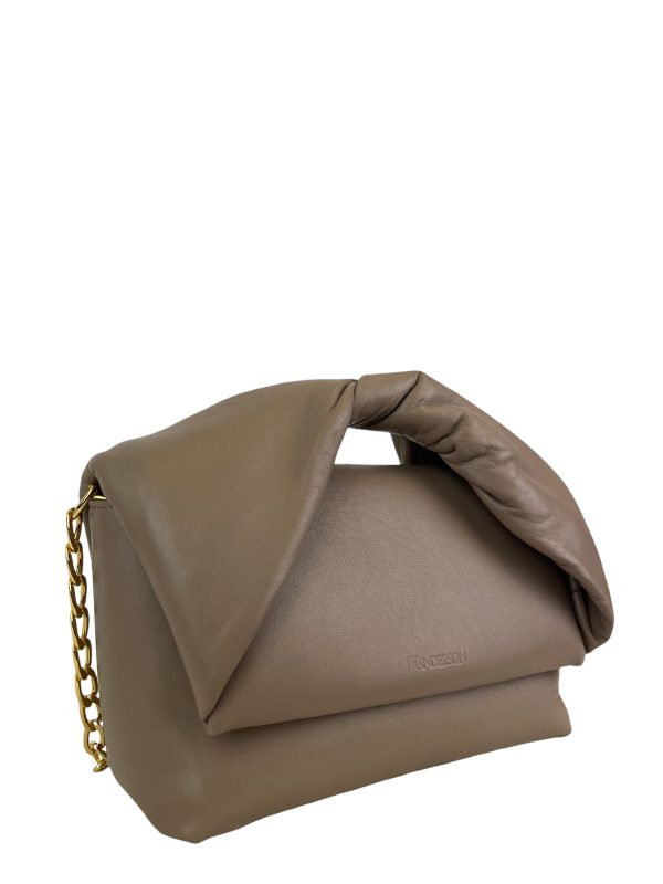 JW Anderson Taupe Quilted Leather  Twister  Shoulder Bag Online