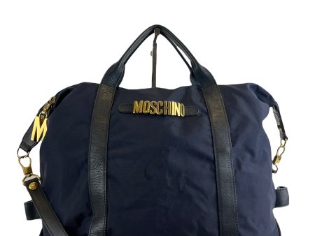 Moschino Navy Canvas Handbag on Sale