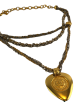 Chanel Silver & Goldtone Multi Chain Heart Pendant Necklace Sale