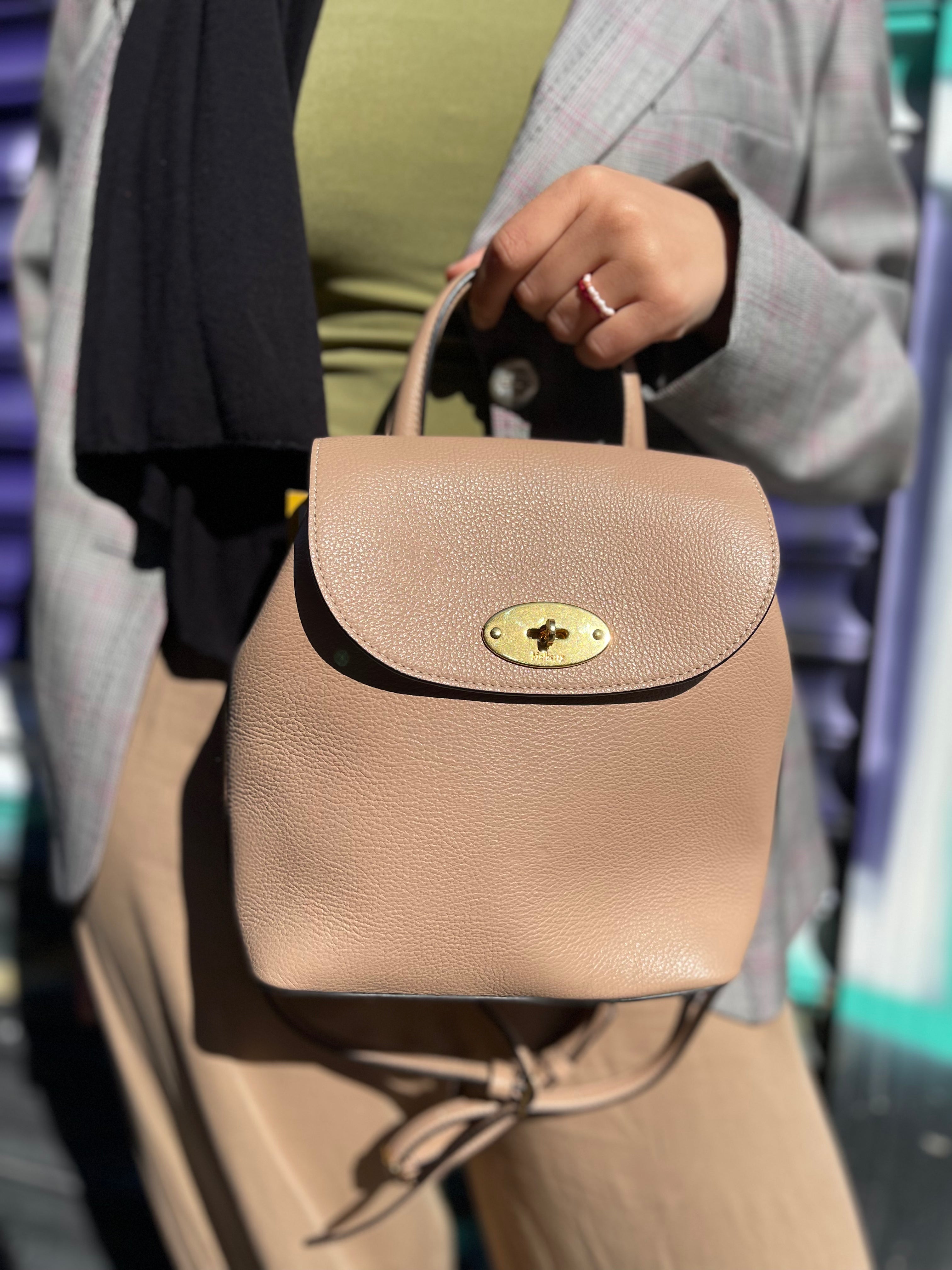 PART PAYMENT ONLY - Mulberry Tan Leather Mini  Bayswater  Backpack For Sale