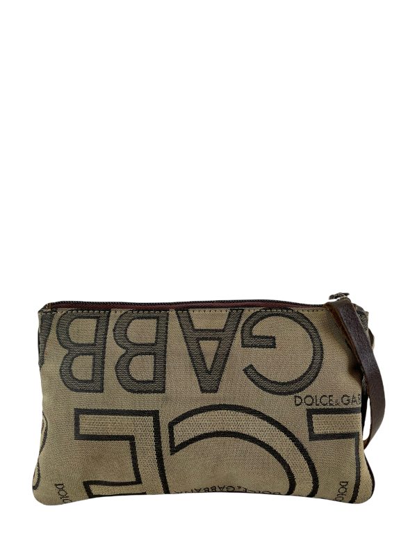 Dolce & Gabbana Brown Monogram Canvas Pochette Hot on Sale