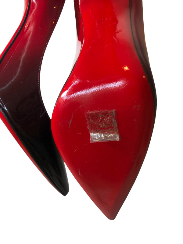 Christian Louboutin Black & Red Ombré Patent Stiletto Heel - UK 6.5 Online now