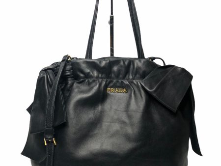 Prada Black Leather Shoulder Tote - As Seen on Instagram 11 11 2020 Online Hot Sale