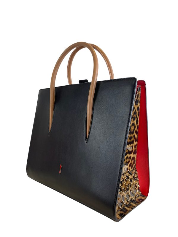 Christian Louboutin Black Leather Tote Sale