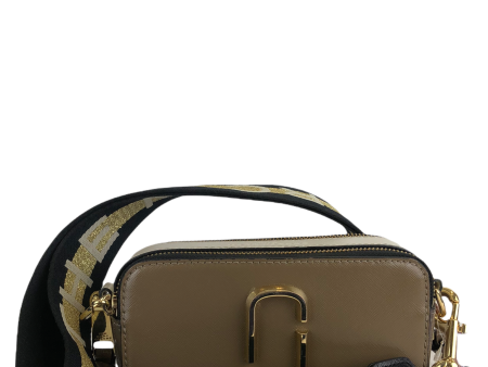 Marc Jacobs Taupe & White Leather ‘Snapshot’ Crossbody Online now