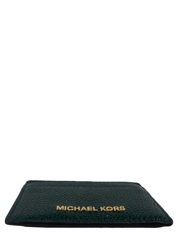 Michael Kors Green Leather Cardholder Online Sale