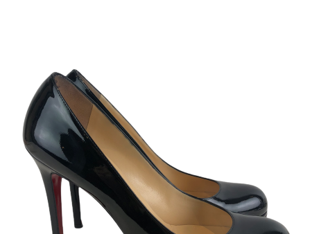 Christian Louboutin Black Patent Leather Heels - UK 7 Sale