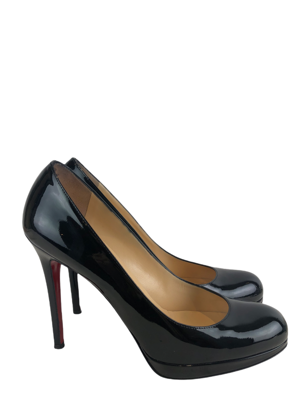 Christian Louboutin Black Patent Leather Heels - UK 7 Sale