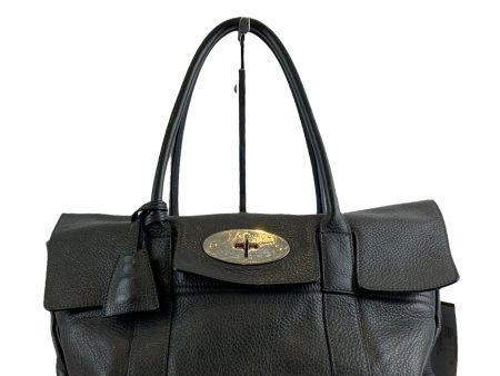 Mulberry Charcoal Leather Bayswater Tote Supply