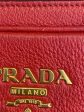 Prada  Vitello Daino  Red Leather Double Zip  Camera Bag  Hot on Sale