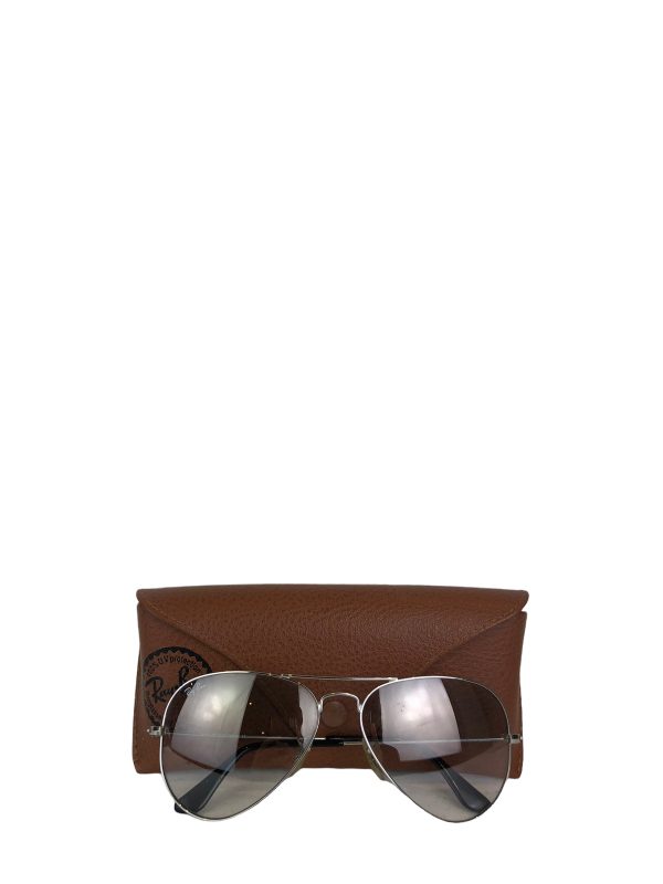 Rayban Tinted Silvertone  Aviator  Sunglasses Online