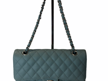 Chanel Turquoise Caviar Leather Medium Double Flap - As seen on instagram 28 02 21 For Sale