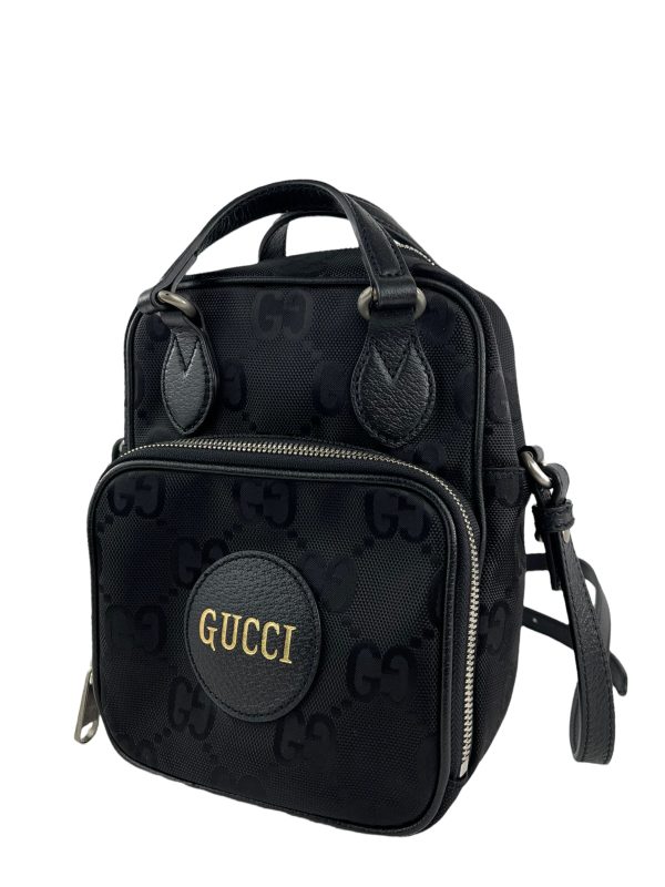 Gucci Black Monogram Canvas & Leather Double Top Handle Bag Online Sale