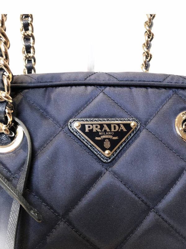 Prada Blue Nylon Shoulder Bag Fashion