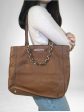 Michael Kors Tan Leather Chain Tote on Sale