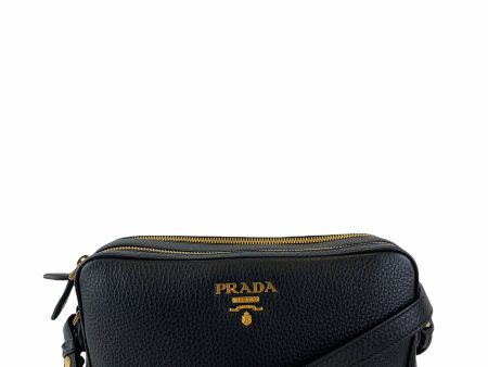 Prada Black Leather Double Zip ‘Camera Bag’ Online Sale