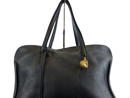 Alexander McQueen Black Leather Skull Padlock Tote For Discount