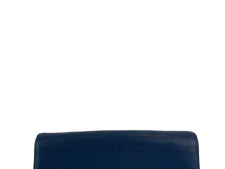 Mulberry Blue Grained Leather Wallet Fashion